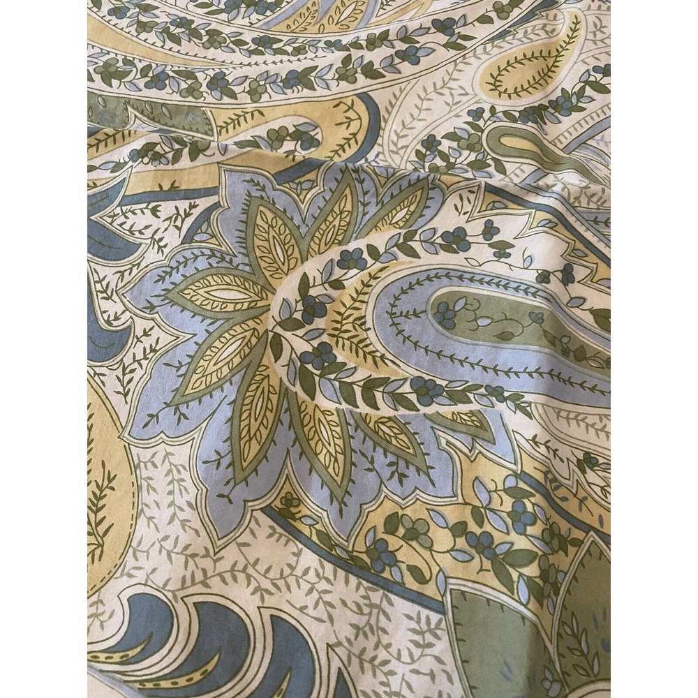 NEW POTTERY BARN Paisley Sham Yellow Blue‎ EURO 29x39” Cotton Pillow Cover